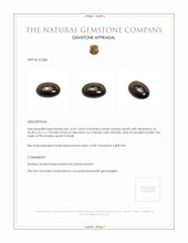 16.37 Ct. Cabochon Smokey Quartz from Brazil Appraisal