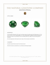 2.00 Ct. Tsavorite Garnet from Tanzania Appraisal