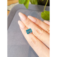 3.50 Ct. Greenish Blue Topaz from Brazil Life Style