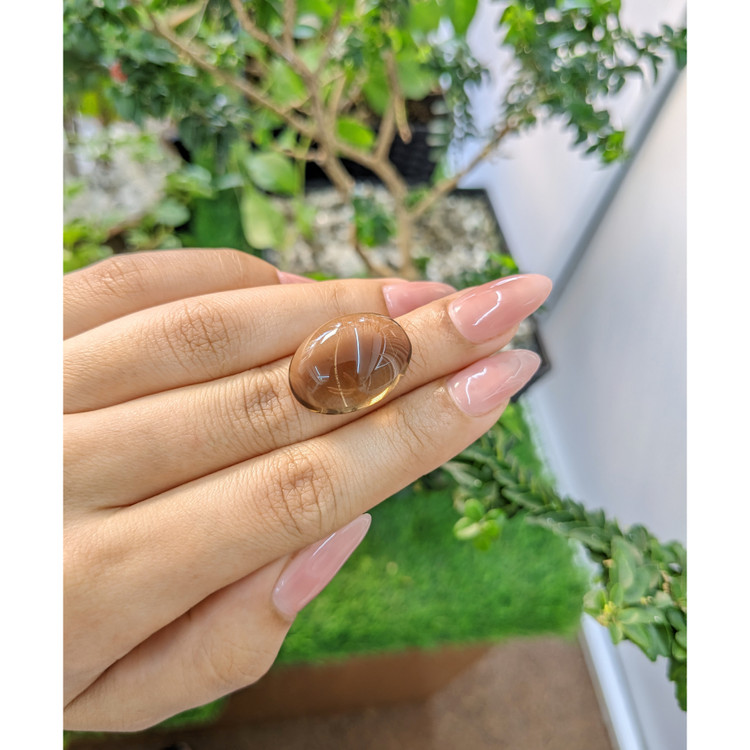 22.00 Ct. Cabochon Smokey Quartz from Brazil