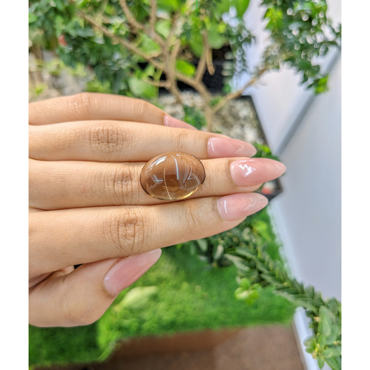 22.00 Ct. Cabochon Smokey Quartz from Brazil