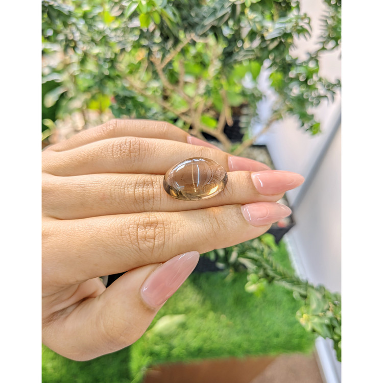 22.00 Ct. Cabochon Smokey Quartz from Brazil