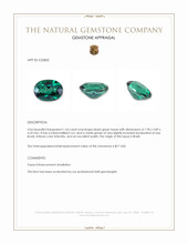 1.54 Ct. Bluish Green Topaz from Brazil Appraisal