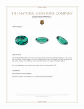 1.49 Ct. Bluish Green Topaz from Brazil Appraisal