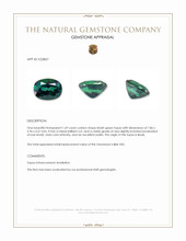1.69 Ct. Bluish Green Topaz from Brazil Appraisal