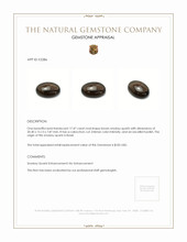 17.47 Ct. Brown Cabochon Smokey Quartz from Brazil Appraisal