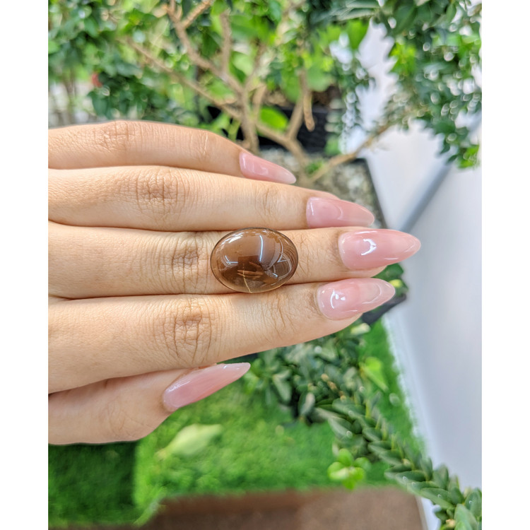 17.47 Ct. Cabochon Smokey Quartz from Brazil