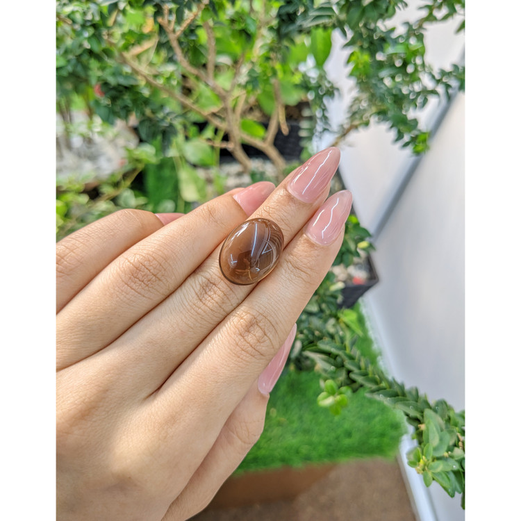 17.47 Ct. Cabochon Smokey Quartz from Brazil