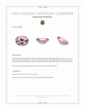 0.69 Ct. Pink Garnet from Ceylon (Sri Lanka) Appraisal
