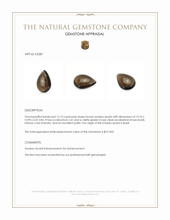 12.15 Ct. Brown Cabochon Smokey Quartz from Brazil Appraisal