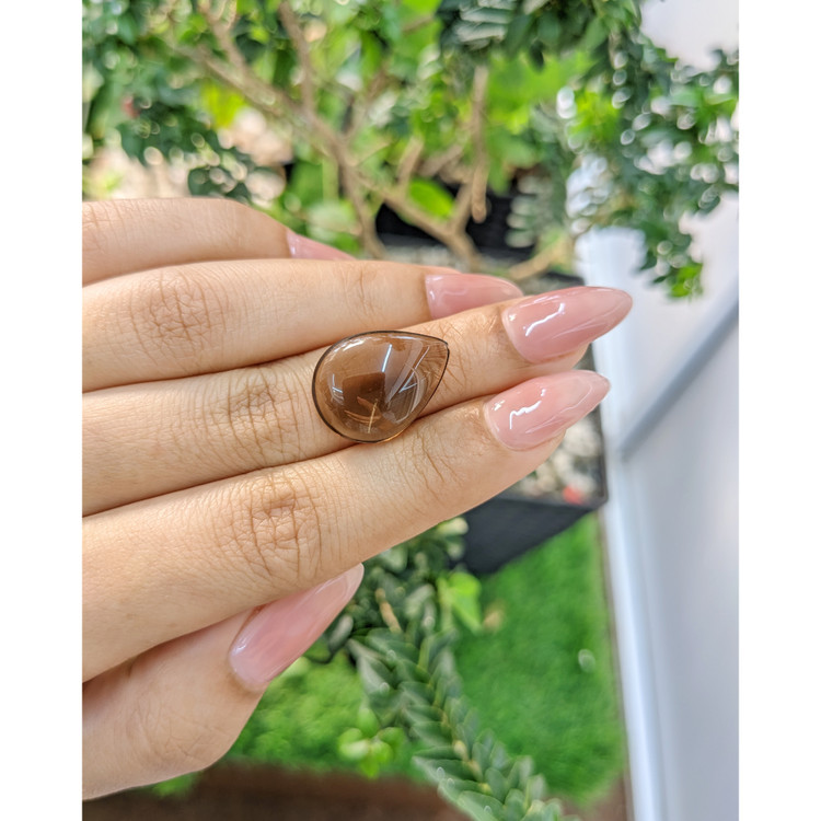 12.15 Ct. Cabochon Smokey Quartz from Brazil