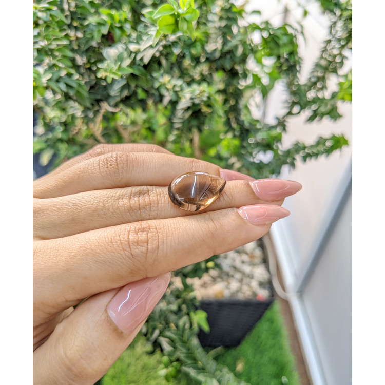 12.15 Ct. Cabochon Smokey Quartz from Brazil