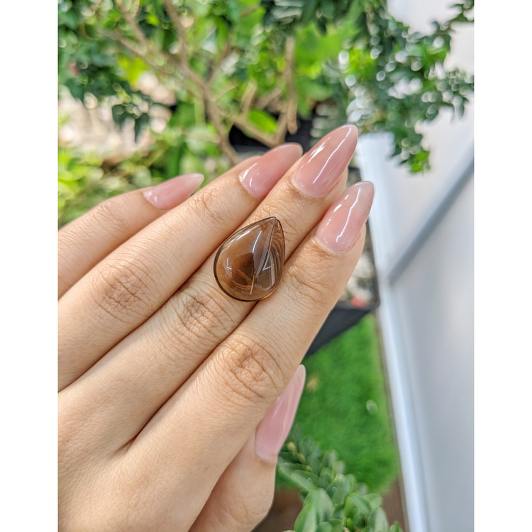 12.15 Ct. Cabochon Smokey Quartz from Brazil