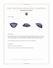 1.40 Ct. Purple Spinel from Ceylon (Sri Lanka) Appraisal