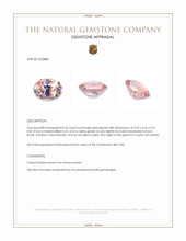 0.65 Ct. Pink Garnet from Ceylon (Sri Lanka) Appraisal