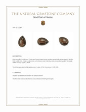 17.44 Ct. Cabochon Smokey Quartz from Brazil Appraisal