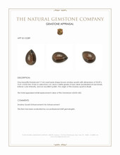 17.44 Ct. Brown Cabochon Smokey Quartz from Brazil Appraisal