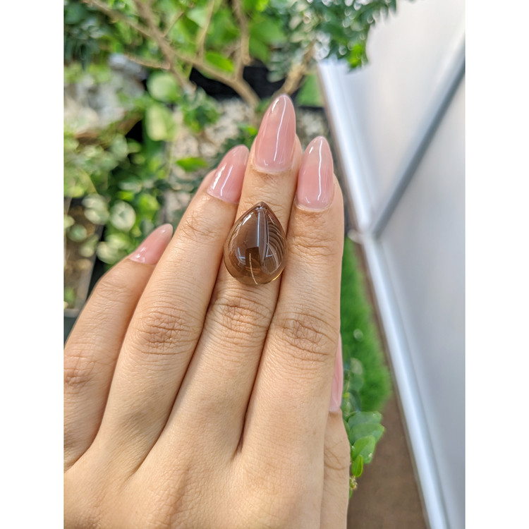 17.44 Ct. Cabochon Smokey Quartz from Brazil