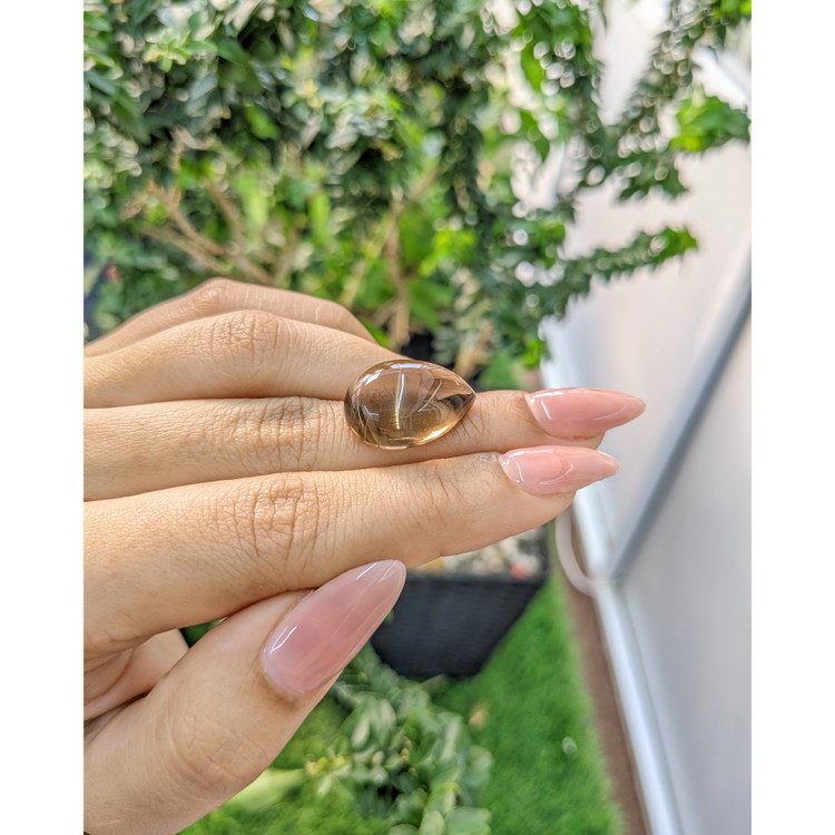 17.44 Ct. Cabochon Smokey Quartz from Brazil