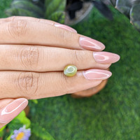 2.62 Ct. Greenish Yellow Cabochon Chrysoberyl from Tanzania Life Style