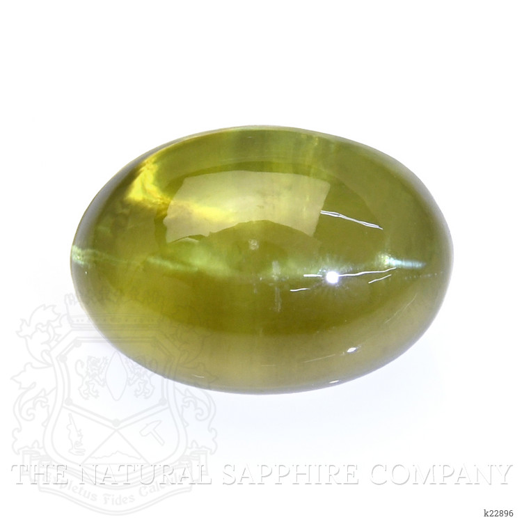7.16 Ct. Yellowish Green Cabochon Chrysoberyl from Ceylon (Sri Lanka)