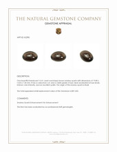 15.41 Ct. Brown Cabochon Smokey Quartz from Brazil Appraisal