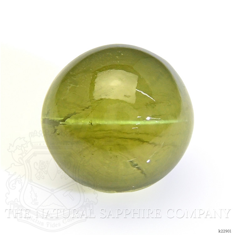 4.32 Ct. Yellowish Green Cabochon Chrysoberyl from Ceylon (Sri Lanka)