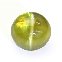 3.31 Ct. Yellowish Green Cabochon Chrysoberyl from Madagascar Video