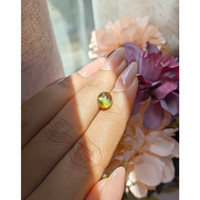3.31 Ct. Yellowish Green Cabochon Chrysoberyl from Madagascar Life Style