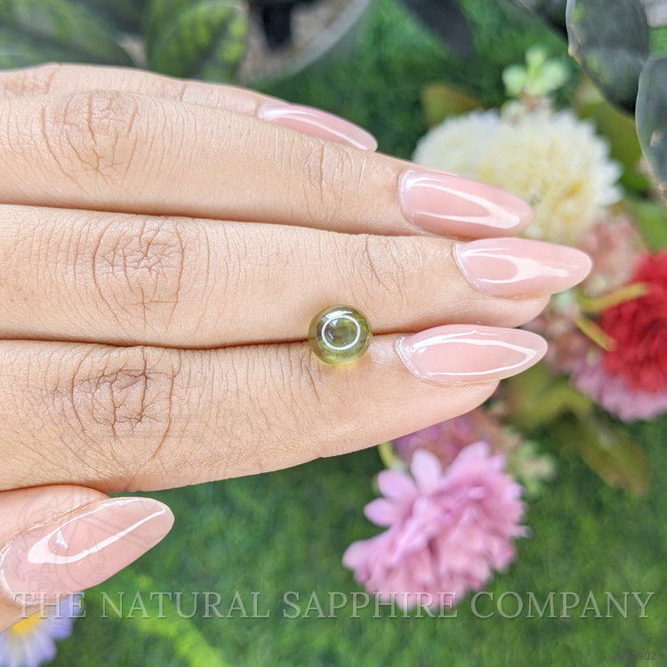 3.31 Ct. Yellowish Green Cabochon Chrysoberyl from Madagascar