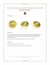 3.02 Ct. Greenish Yellow Cabochon Chrysoberyl from Tanzania Appraisal