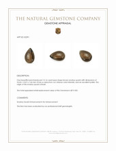 12.16 Ct. Cabochon Smokey Quartz from Brazil Appraisal