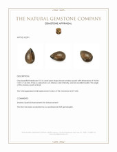 12.16 Ct. Cabochon Smokey Quartz from Brazil Appraisal