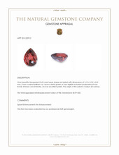 0.43 Ct. Red Spinel from Ceylon (Sri Lanka) Appraisal