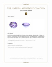 0.44 Ct. Purple Spinel from Ceylon (Sri Lanka) Appraisal