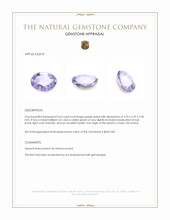 0.63 Ct. Purple Spinel from Ceylon (Sri Lanka) Appraisal