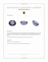0.72 Ct. Greyish Violet Spinel from Ceylon (Sri Lanka) Appraisal