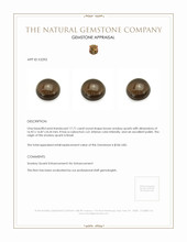 17.71 Ct. Brown Cabochon Smokey Quartz from Brazil Appraisal