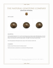 17.71 Ct. Brown Cabochon Smokey Quartz from Brazil Appraisal