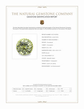 0.39 Ct. Yellowish Green Chrysoberyl from Ceylon (Sri Lanka) Scan Report