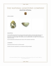 0.40 Ct. Greenish Yellow Chrysoberyl from Ceylon (Sri Lanka) Appraisal