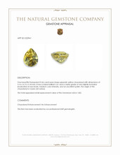 0.46 Ct. Greenish Yellow Chrysoberyl from Ceylon (Sri Lanka) Appraisal