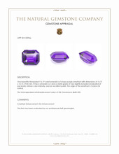 16.19 Ct. Purple Amethyst from Ceylon (Sri Lanka) Appraisal
