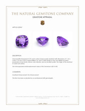 5.95 Ct. Amethyst from Ceylon (Sri Lanka) Appraisal