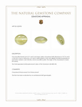 4.37 Ct. Cabochon Chrysoberyl from Ceylon (Sri Lanka) Appraisal