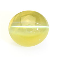 1.21 Ct. Greenish Yellow Cabochon Chrysoberyl from Ceylon (Sri Lanka) Video
