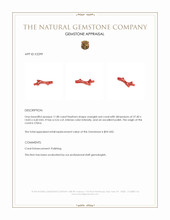 11.80 Ct. Orangish Red Coral Crystal from China Appraisal