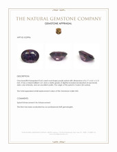 0.65 Ct. Purple Spinel from Ceylon (Sri Lanka) Appraisal