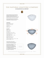 1.48 Ct. Aquamarine from Ceylon (Sri Lanka) 3 D Scan Report