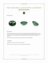 1.03 Ct. Tsavorite Garnet from Tanzania Appraisal